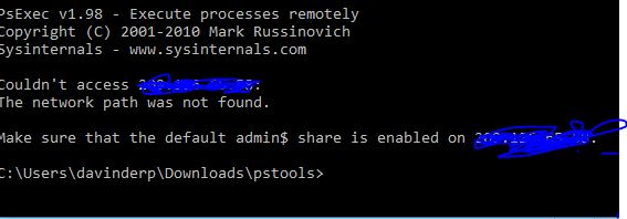 Ошибка с PSEXEC