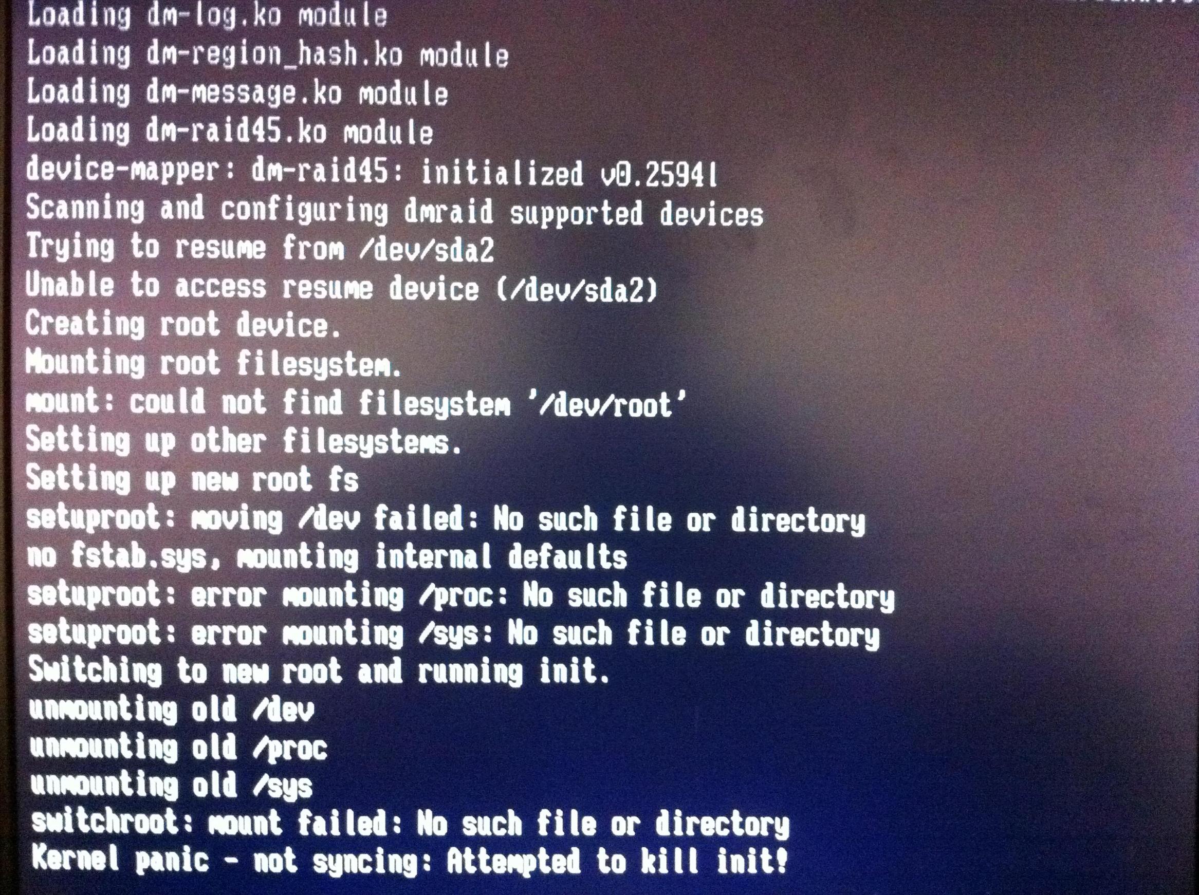 Fsck при загрузке. Ошибка прошивки. Failed no such device. Failed no such device. Failed no such device.