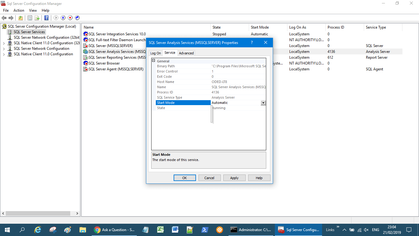 Configuration change restart system. Configuration change restart system